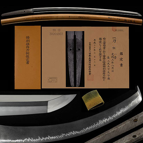 刀 一秀 文政三年八月日 水心子正秀門 198年前 互の目揃う健全優品 二尺四寸