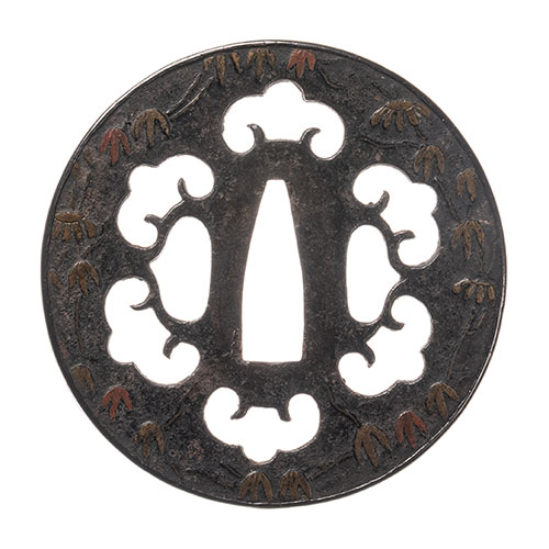 平安城 紅葉州浜透鍔