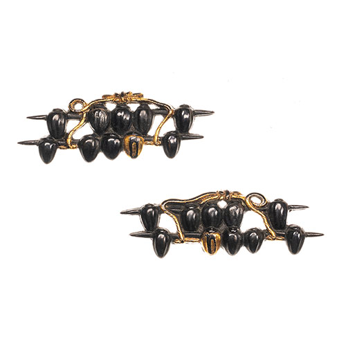 古金工 干柿図目貫 