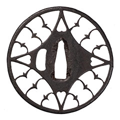 古正阿弥 糸巻雁金透鍔