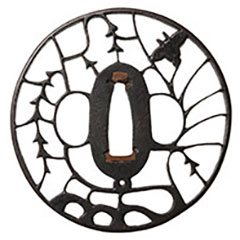 京透 柳樹燕子花透鍔 