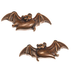 割際端銘　野村正秀（花押）蝙蝠図目貫