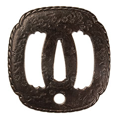 楽寿 小菊散図鍔