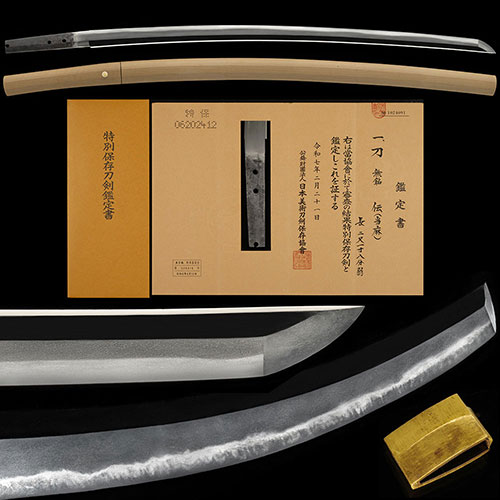 当麻 鎌倉後期 足葉頻りに掛り輝く沸が深くつき金筋砂流し掛り匂口明るく冴える名品 二尺一寸八分