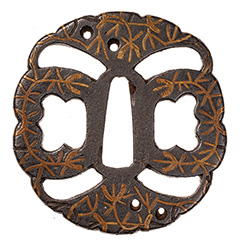 無銘 与四郎 海藻文透鍔